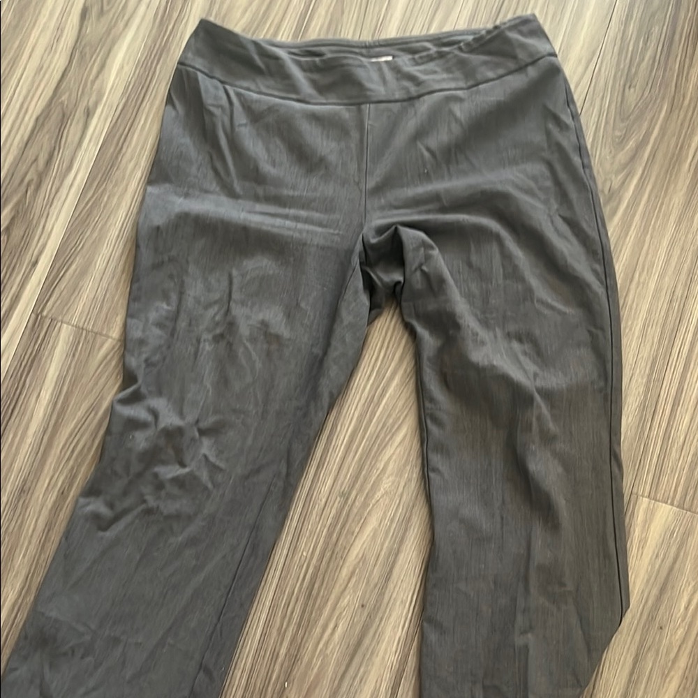 Gray Straight Leg Pants with Soft Fabric